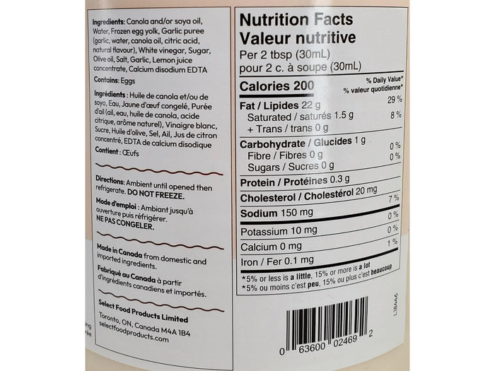 Select - Roasted Garlic Aioli