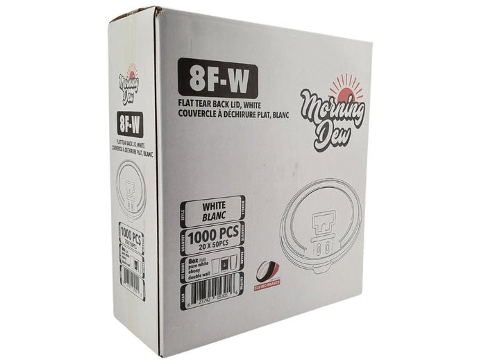 Morning Dew - 8 oz Flat Tear Back Lids