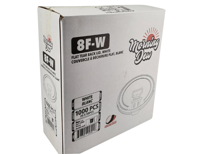 Morning Dew - 8 oz Flat Tear Back Lids