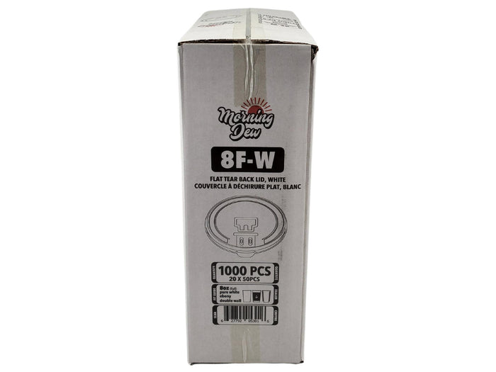 Morning Dew - 8 oz Flat Tear Back Lids