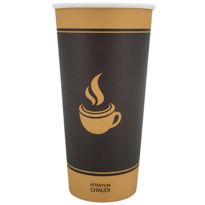 Morning Dew - 20 oz Hot Paper Cups - Ebony Print - H20E