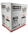 Morning Dew - 8 oz Tall Hot Paper Cup - Double Wall - White - D-H8TW