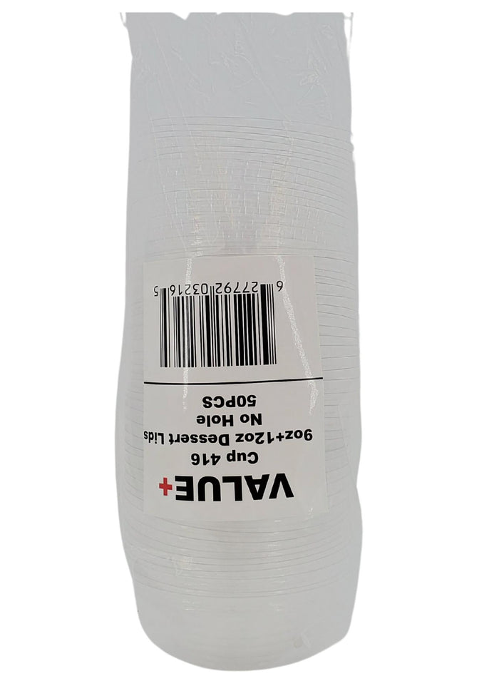 Value+ - Dome Lid No Hole For 9/12oz Parfait Cups (PET)
