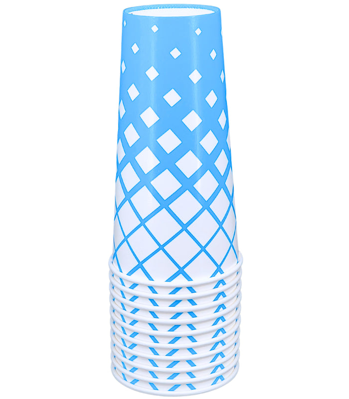 Morning Dew - 22oz Cold Paper Cups - Ice Blue Print - CPC22R