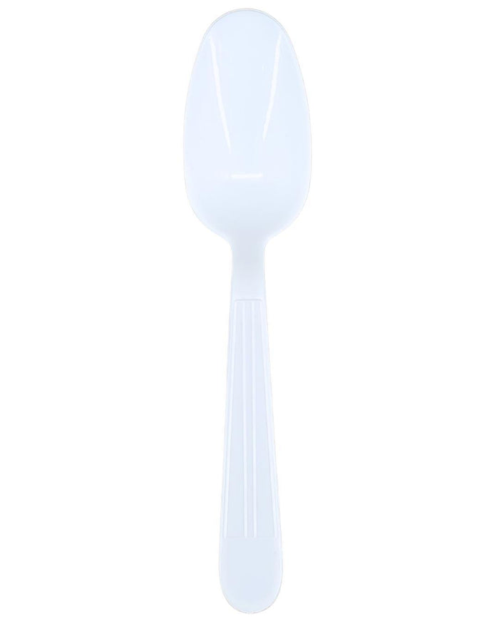 Value+ - Heavy - Plastic Tea Spoons - White - Retail Pack - RP2003