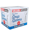 Value+ - Heavy - Plastic Soup Spoons - White - Retail Pack - RP2004