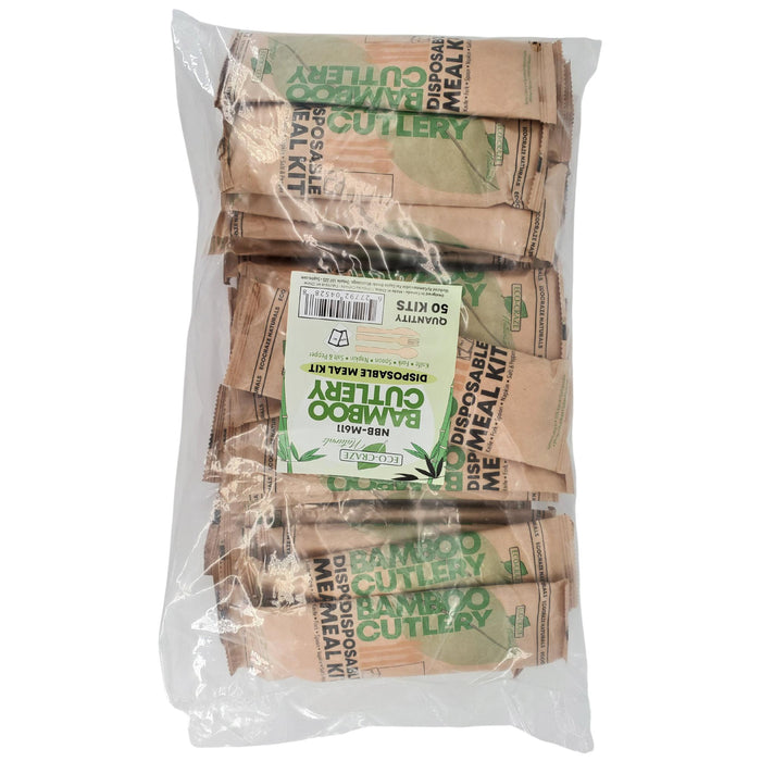 Eco-Craze - Disposable Bamboo 6pcs Cutlery Kit - K/F/S/N/SP NBB-M611