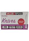 CLR - Value+ - Heavy - Plastic Knife - White - Retail Pack - RP2102