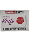 CLR - Value+ - Heavy - Plastic Knife - White - Retail Pack - RP2102