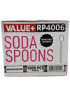 Value+ - Plastic - Soda Spoon - White - RP4006 - 8'' Approx.