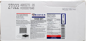 Frozen - Reuven - Cooked - Battered Chicken Breast Chunks - Halal Frozen - Reuven - Cooked - Battered Chicken Breast Chunks - Halal