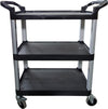 Spartano - Small (84*43*95 cm ) 3 Shelf Trolley, Black/Grey - 4896
