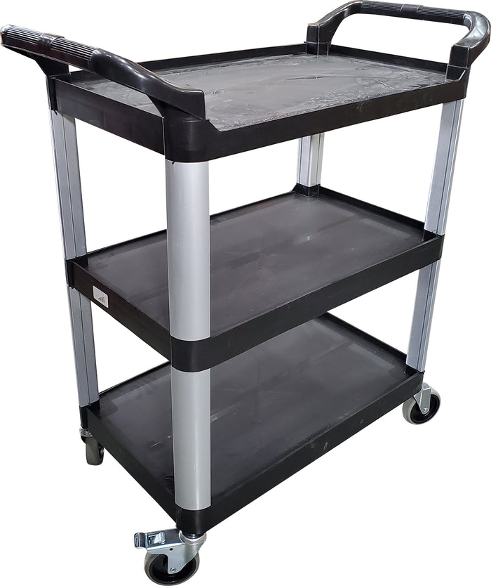 Spartano - Small (84*43*95 cm ) 3 Shelf Trolley, Black/Grey - 4896