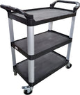 Spartano - Small, 3 Shelf Service Trolley, Black/Grey - 4896 Spartano - Small, 3 Shelf Service Trolley, Black/Grey - 4896