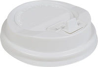 Morning Dew - Lock Back, Dome Sip Lid for 8 oz Tall Hot Paper Cups - White Morning Dew - Lock Back, Dome Sip Lid for 8 oz Tall Hot Paper Cups - White