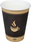Morning Dew - 12 oz Hot Paper Cups - Ebony Print - H12E Morning Dew - 12 oz Hot Paper Cups - Ebony Print - H12E