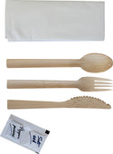 Eco-Craze - Disposable Bamboo 6pcs Cutlery Kit - K/F/S/N/SP NBB-M611