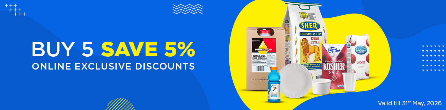 A1 Cash and Carry Monthly Online Exclusive: Buy 5 Save 5% Deals