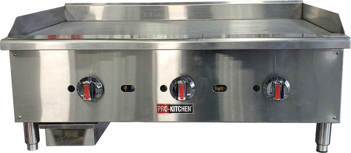 Pro-Kitchen - Thermostat Griddle 3 Burners SS 90000 BTU 36