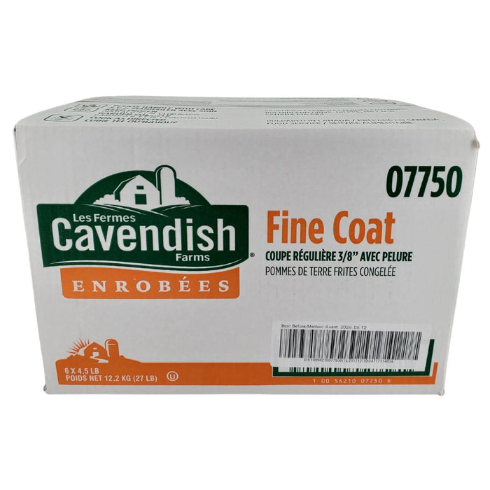Cavendish - French Fries - 3/8 Straight Cut - Skin On - Fine Coat - 07750