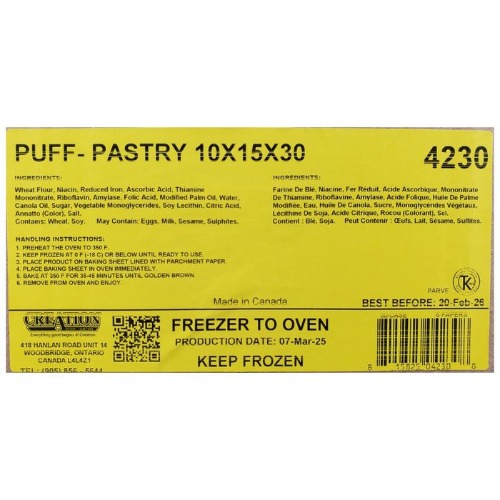 Creation - Puff Pastry Sheet - 10x15
