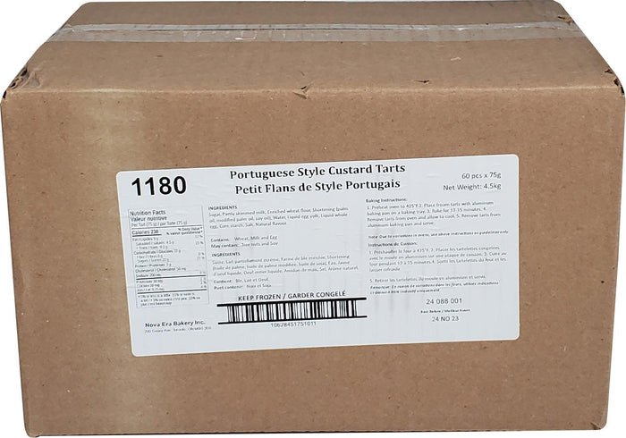 Frozen - Portuguese Custard Tarts - Pasteis De Natas (Bulk)