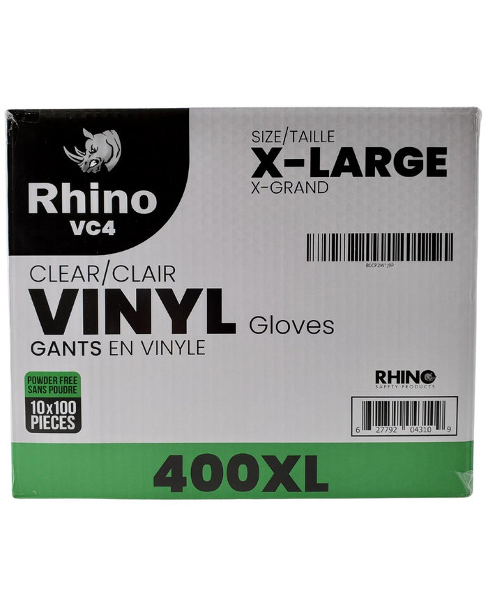 Rhino - VC4 - Clear Vinyl Gloves - Extra Large - 400XL