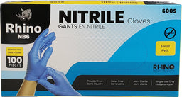 Rhino - NB6 - Blue Nitrile Gloves - Small - 600S Rhino - NB6 - Blue Nitrile Gloves - Small - 600S