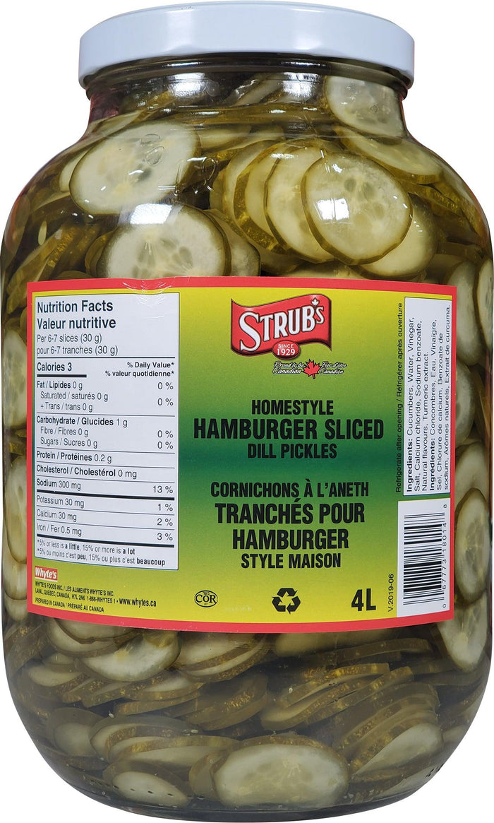 VSO - Strubs - Dill Pickles - Sliced - for Hamburger