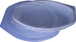 CLR - Value+ - 24WC - Oval Container - 24oz - White w/Clear Lid CLR - Value+ - 24WC - Oval Container - 24oz - White w/Clear Lid