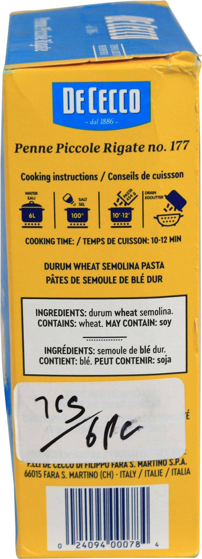 CLR - DeCecco - Penne Piccole Rigate no. 177