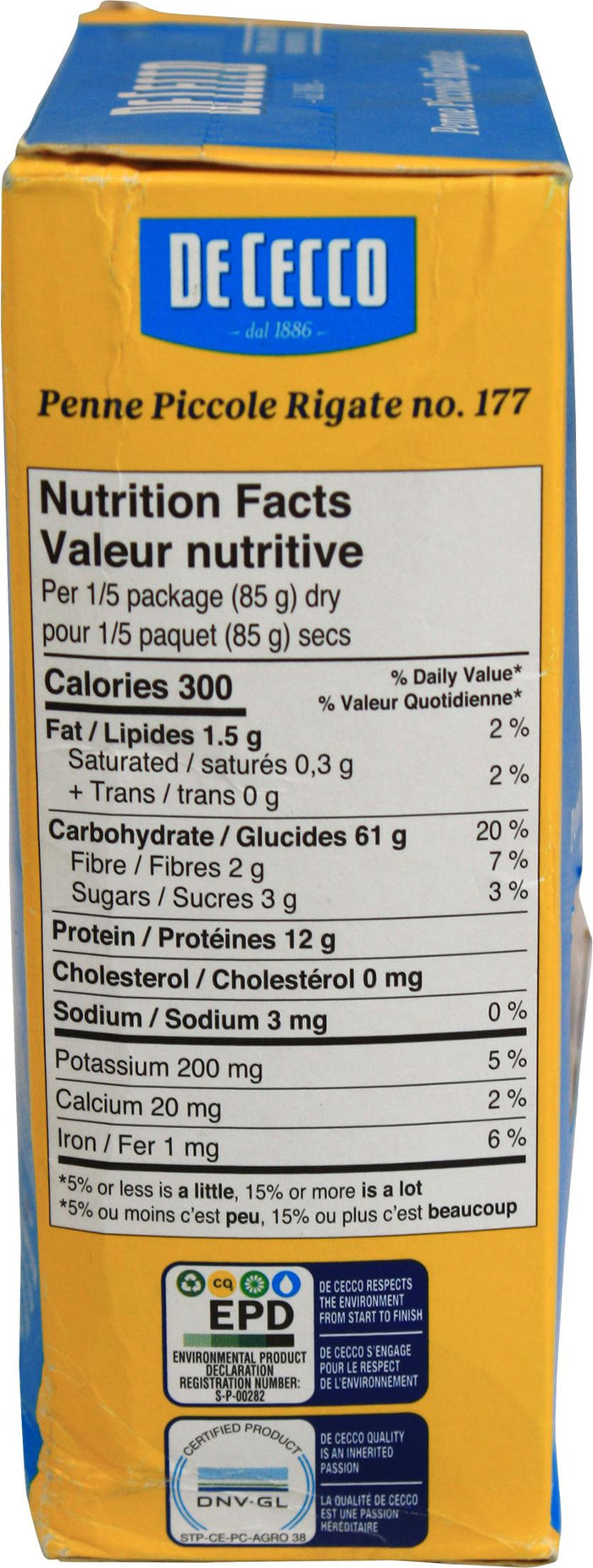 CLR - DeCecco - Penne Piccole Rigate no. 177