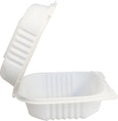 Eco-Craze - MFPP Clamshell Container - 5x5 - 1 Comp. - White Eco-Craze - MFPP Clamshell Container - 5x5 - 1 Comp. - White