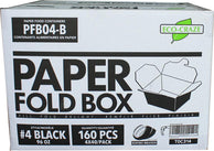 Eco-Craze - #4 Black Paper Fold Box - PFB04-B Eco-Craze - #4 Black Paper Fold Box - PFB04-B