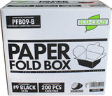 Eco-Craze - #9 Black Paper Fold Box - PFB09-B Eco-Craze - #9 Black Paper Fold Box - PFB09-B