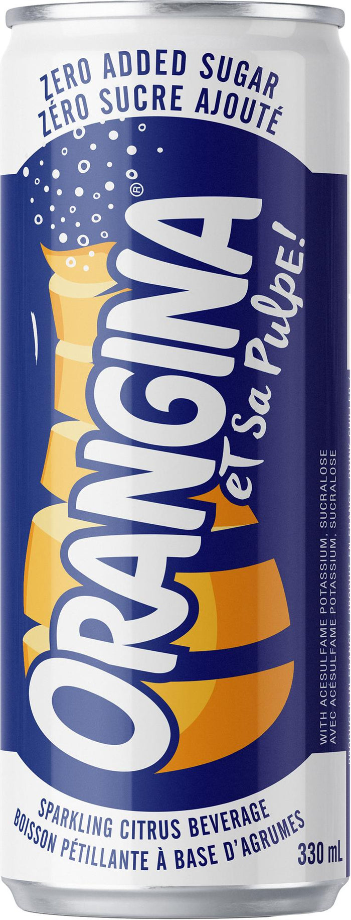 Orangina Zero Sugar Sparkling Citrus Beverage - 330mL Cans