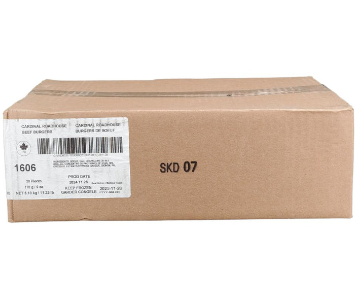 Frozen - Cardinal - 6oz Beef Burger - Roadhouse - 1606