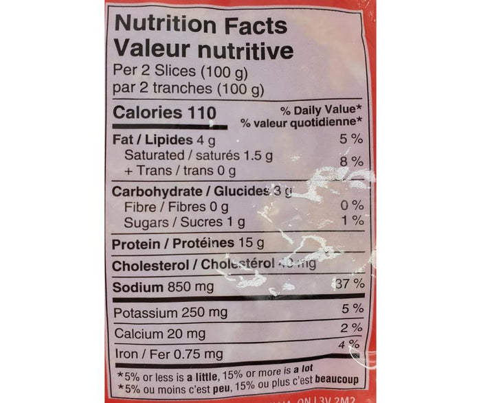 Fresh - Leadbetter - Premium Sliced Peameal Bacon