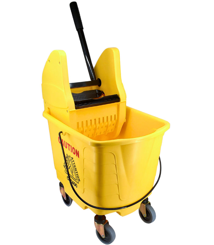 Spartano - 27L Mop Bucket with Down Press Wringer - Yellow - 4939