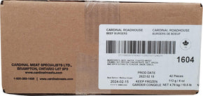 Frozen - Cardinal - 4oz Beef Burger - 1604 Frozen - Cardinal - 4oz Beef Burger - 1604