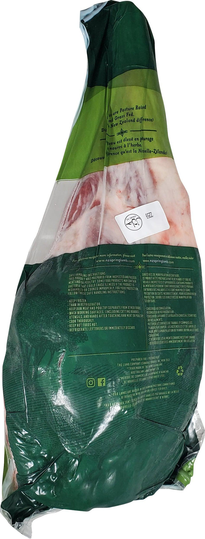 Frozen - NZ Spring Lamb - Bone-In Leg - Halal