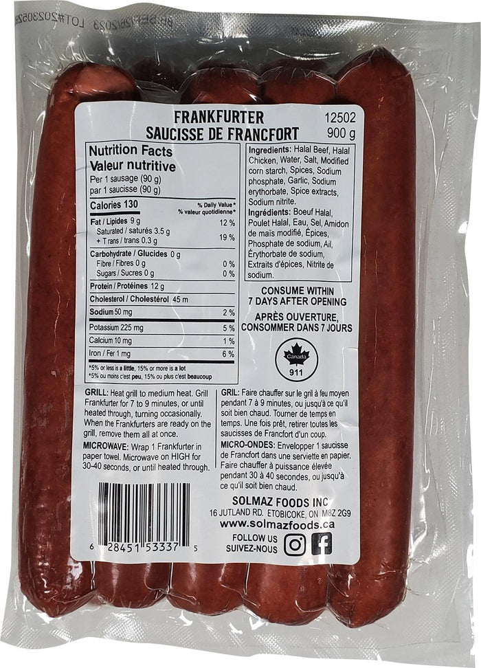 Fresh Deli - Solmaz - Cooked - Hot Dogs - Halal