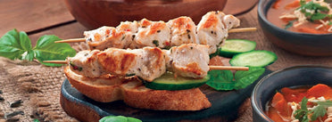 Glacial Treasures - Mini Chicken Souvlaki - 80 x 35 g Avr - Halal Glacial Treasures - Mini Chicken Souvlaki - 80 x 35 g Avr - Halal