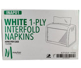 Mayfair - 1 ply Interfold Napkins 1/4 Fold - White - INAP01 Mayfair - 1 ply Interfold Napkins 1/4 Fold - White - INAP01