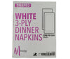 Mayfair - 3 ply Dinner Napkins 1/8 Fold - White - DNAP03