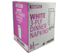 Mayfair - 3 ply Dinner Napkins 1/8 Fold - White - DNAP03