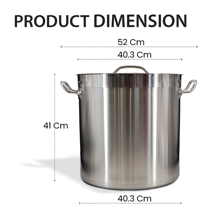 Pro-Kitchen - 35x35cm (31.5L) Stock Pot & Lid SS