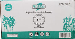 Eco-Craze - Bagasse Plate - 6.75 Eco-Craze - Bagasse Plate - 6.75