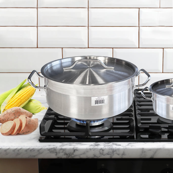 Pro-Kitchen - 40x15cm (17L) Brazing Pot & Lid - SS