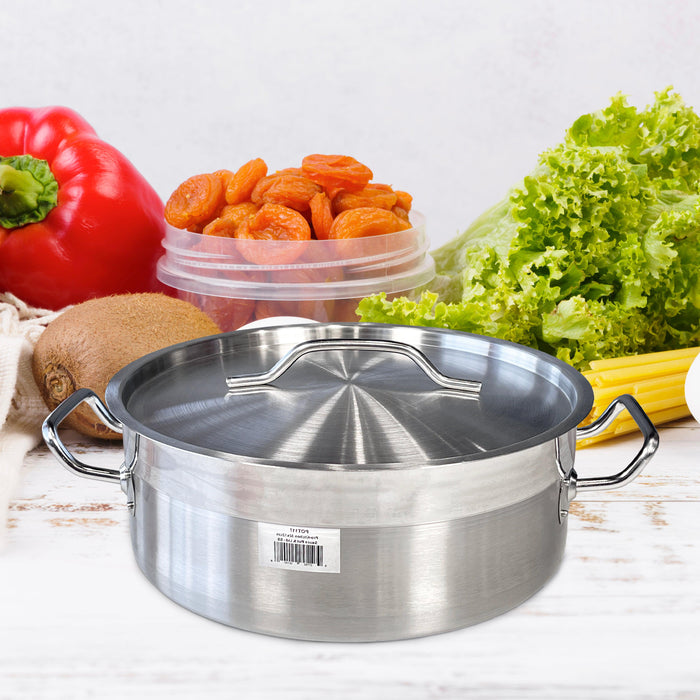 Pro-Kitchen - 32x12cm (9L) Brazing Pot & Lid - SS